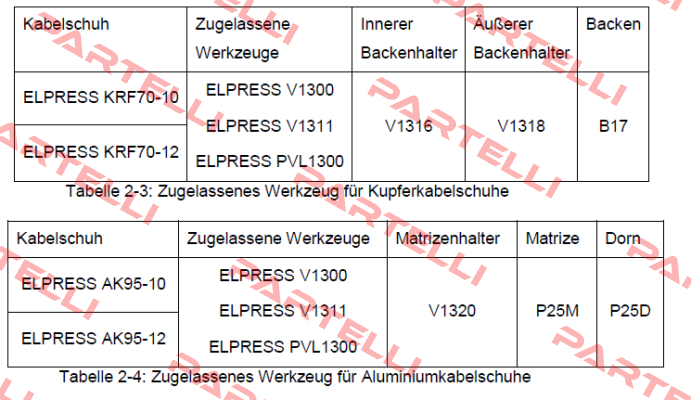 P/N: 5303-091300 Type: B17  Elpress