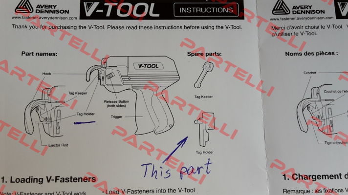 P04SFVT  , Type V-Tool AVERY DENNISON