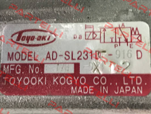 AD-SL231D-916 D JTEKT FLUID POWER SYSTEMS CORPORATION (ex. Toyooki)