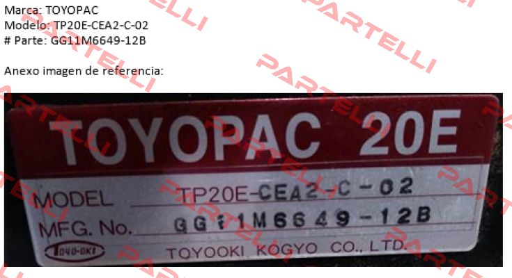 TP20E-CEA2-C-02 replaced by TP20E-CEA2-C-03 JTEKT FLUID POWER SYSTEMS CORPORATION (ex. Toyooki)