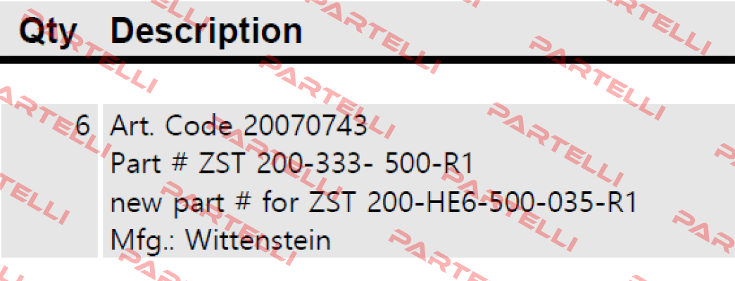 ZST 200-333-500-R1 Wittenstein