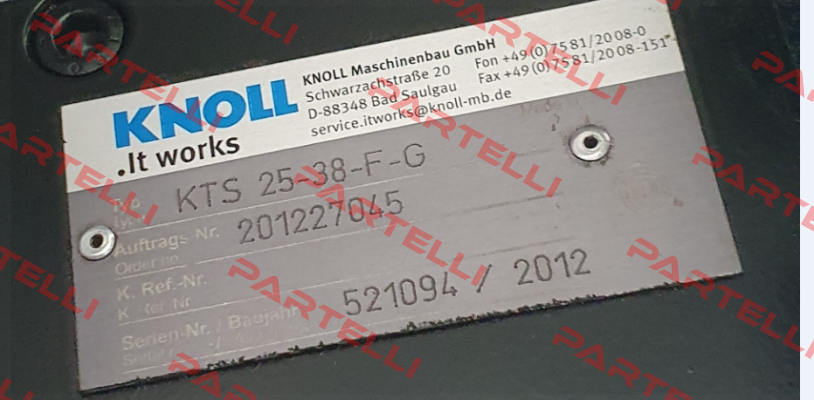 item for pump  KTS 25-38-F-G KNOLL