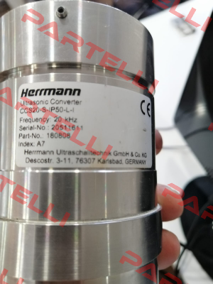 180808 / CCS 20/S/IP50/L/I HERRMANN ULTRASONIC