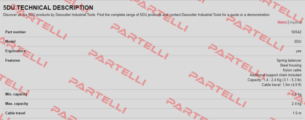 50542, Type: 5DU Desoutter