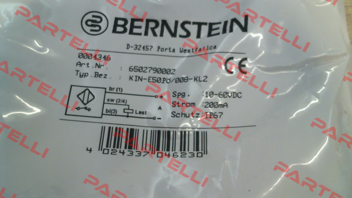 P/N: 6502790002 Type: KIN-E50PÖ/008-KL2 Bernstein