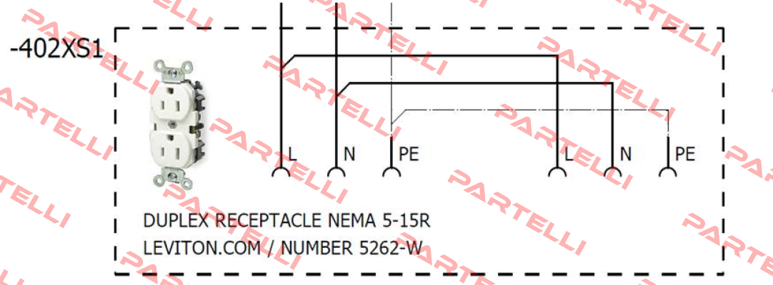 252-05262-00w - NEMA 5-15R  Leviton