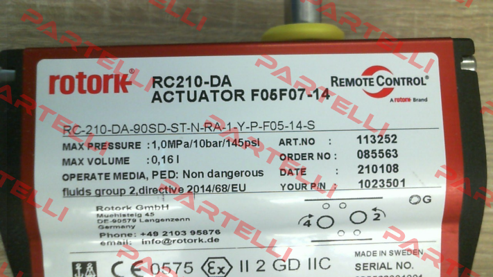 PA-RC-210-DA Rotork