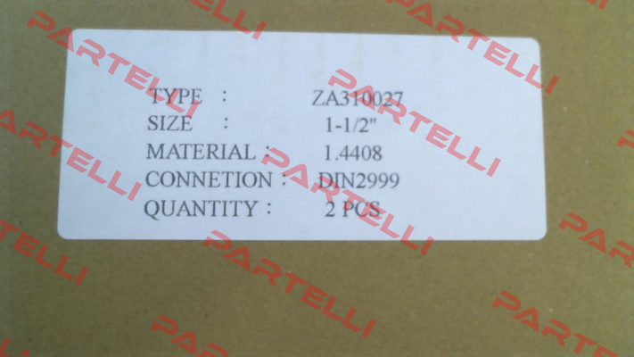 11/2", PN64, 1.4408/PTFE-FKM (ZA310027) End Armaturen