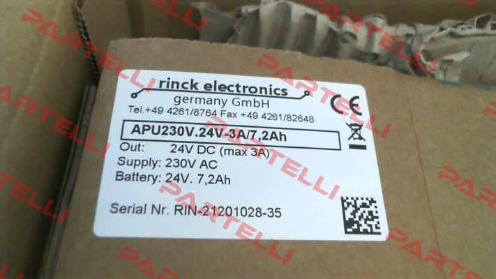 APU230V.24V-3A/7,2Ah Rinck Electronic