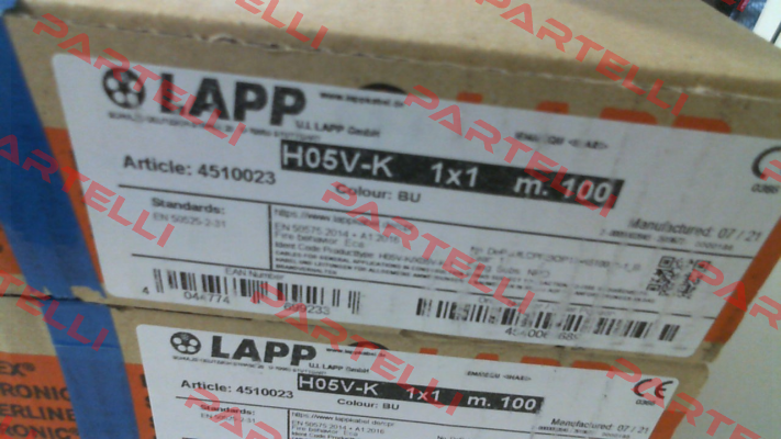 4510023 (H05V-K 1X1 BU) Lapp Kabel