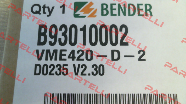 B93010002 / VME420-D-2 Bender