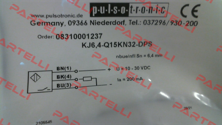 p/n: 08310001237, Type: KJ6,4-Q15KN32-DPS Pulsotronic