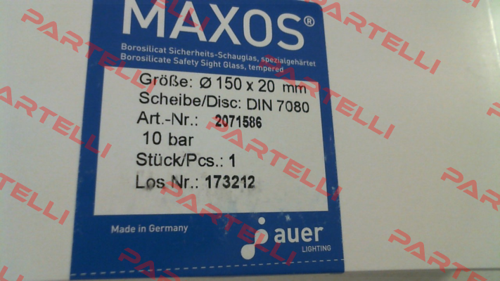 DIN 7080-10 150mmX20mm Maxos