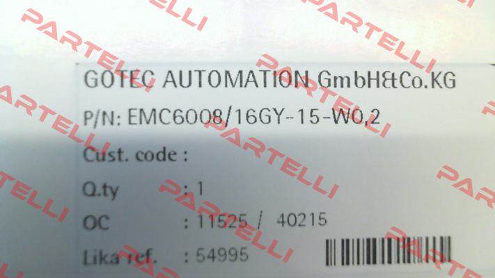 EMC608/16GY-15-W0,2 Lika