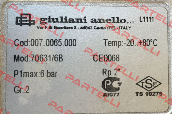 70631/6B 2"  Giuliani Anello