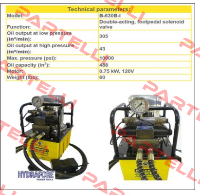 B-630B-I  Hydrafore Power Tools