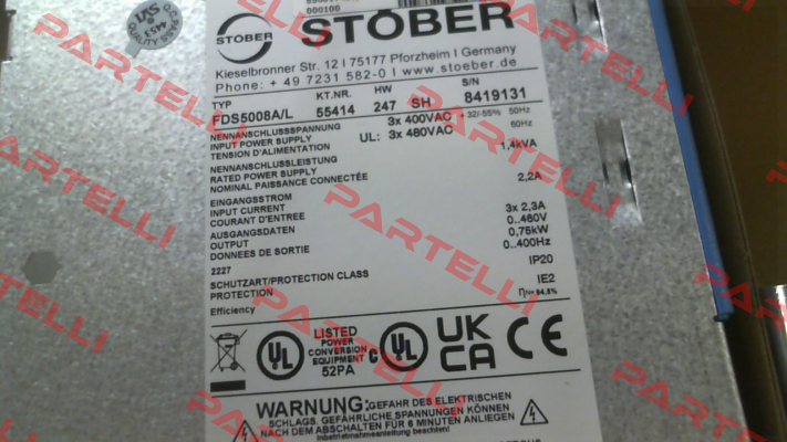 MV0000000831 - FDS5008A/L Stober