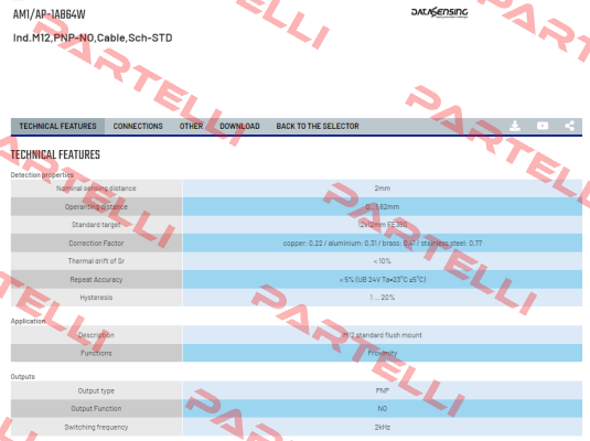 AM1/AP-1A864W Micro Detectors / Diell