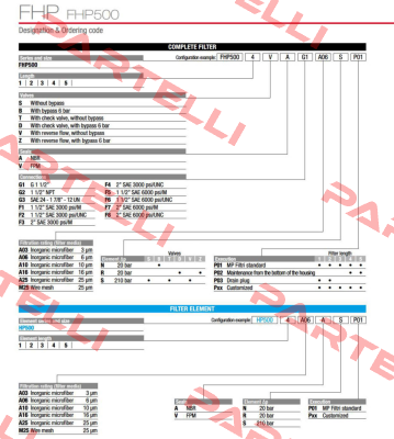 FHP-500-5-V-A-F7-A03-S-P02 MP Filtri