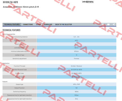 BX10SR/0A-HB79 Micro Detectors / Diell