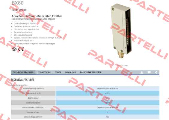 BX80E/20-0H Micro Detectors / Diell