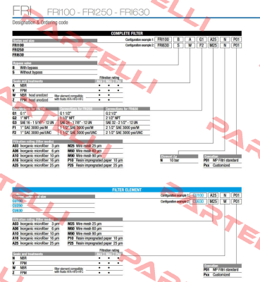 FRI-630-B-A-F1-A10-N-P01 MP Filtri