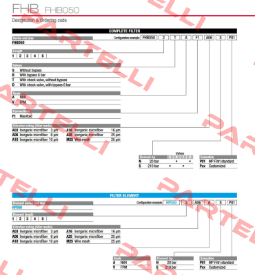 FHB-050-2-S-A-F1-A06-S-P01 MP Filtri