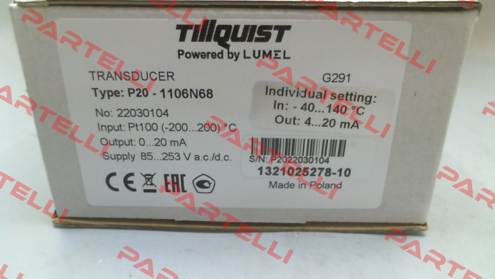 P20 transducer Tillquist