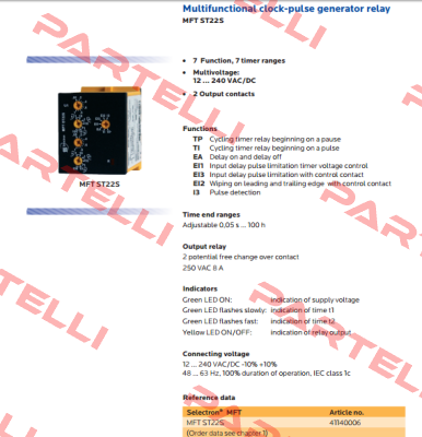 MFT ST22S Selectron